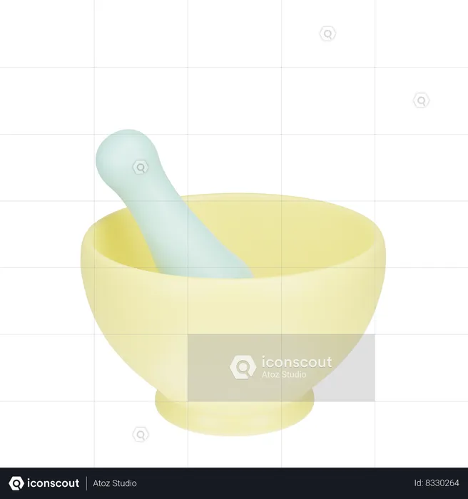 Mortar And Pestle  3D Icon