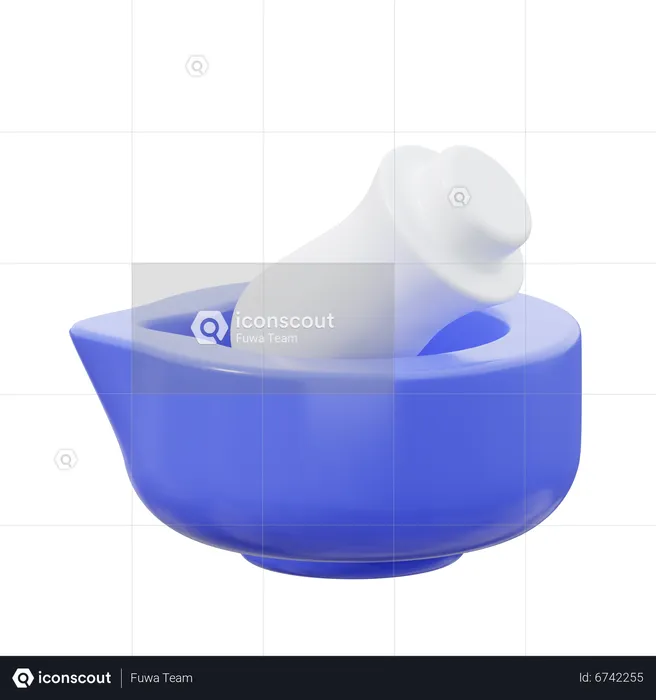 Mortar And Pestle  3D Icon