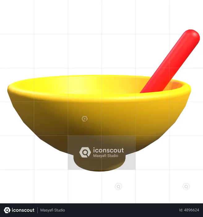 Mortar And Pestle  3D Icon