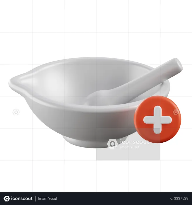 Mortar And Pestle  3D Illustration