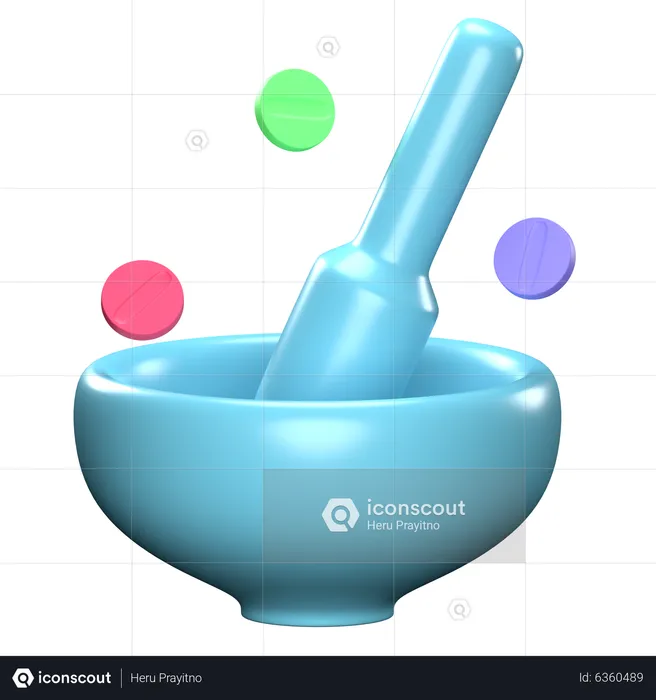 Mortar And Pestle  3D Icon