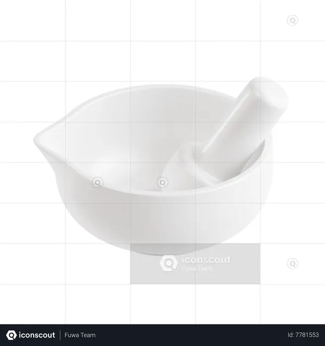 Mortar And Pestle  3D Icon