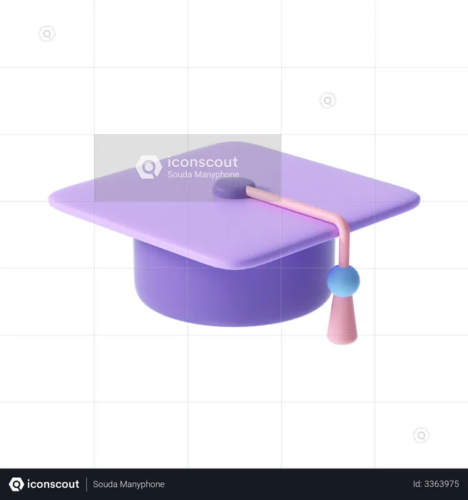 Mortarboard  3D Illustration