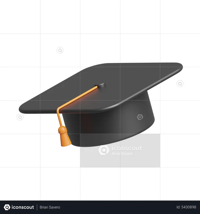 Mortarboard Graduation Hat  3D Icon