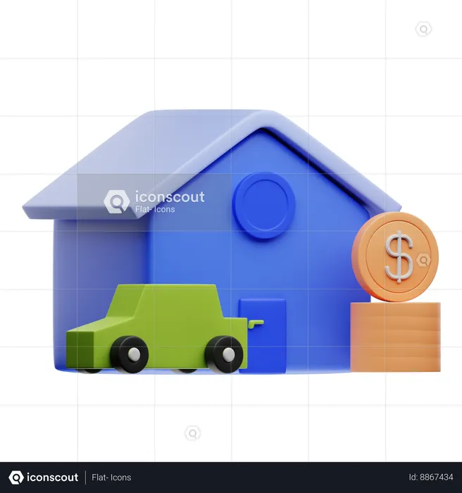 Mortgage Assets  3D Icon