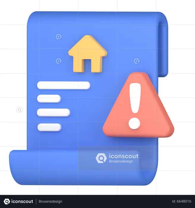 Mortgage Warning  3D Icon