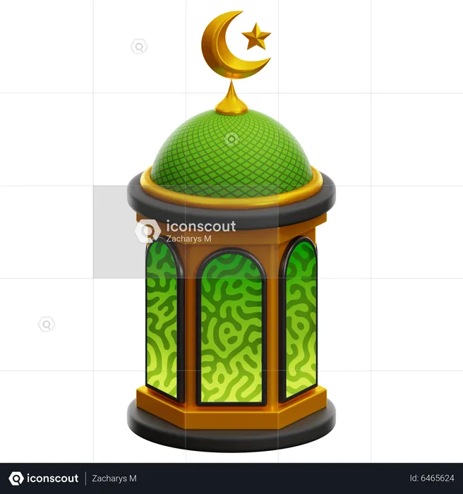 Moschee Kuppel  3D Icon