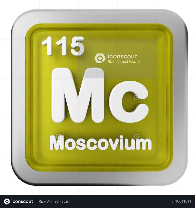 Moscovium Periodic Table  3D Icon