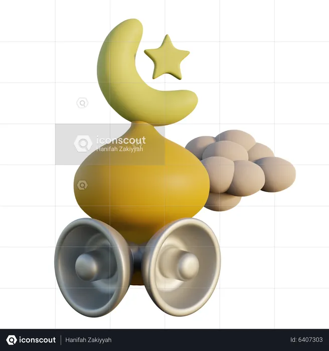 Muslimischer Aufruf zum Gebet  3D Icon