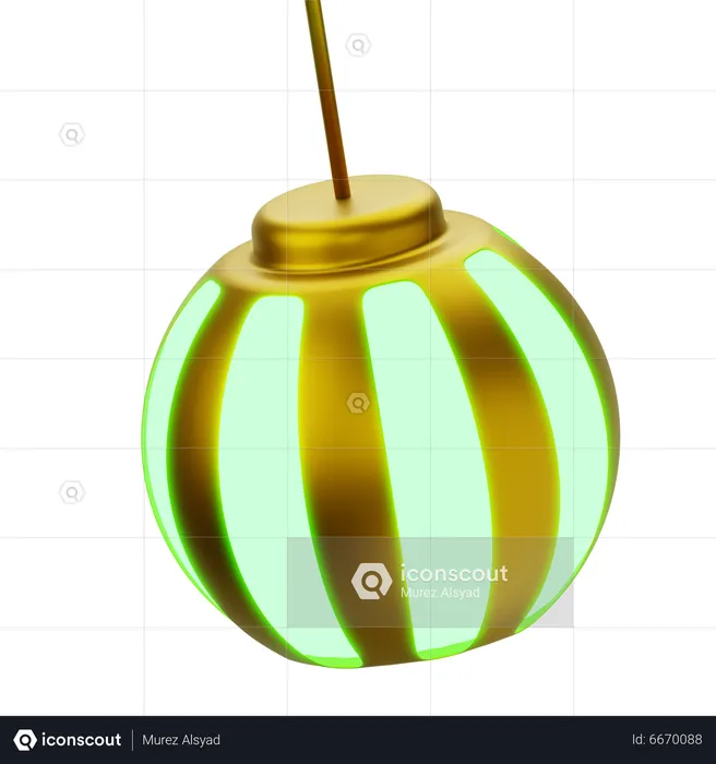 Moslem Circle Lantern  3D Icon
