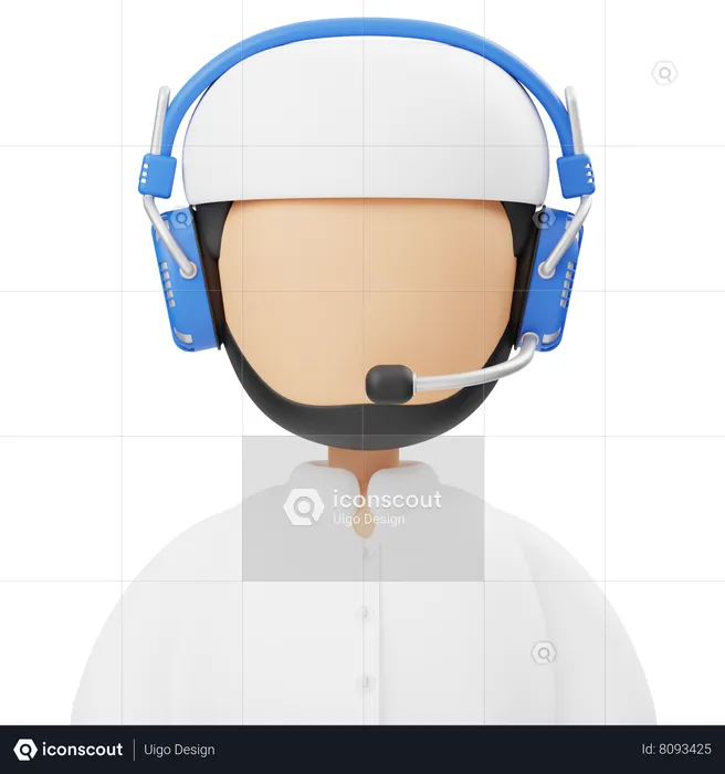 Moslem Male Customer Service  3D Icon