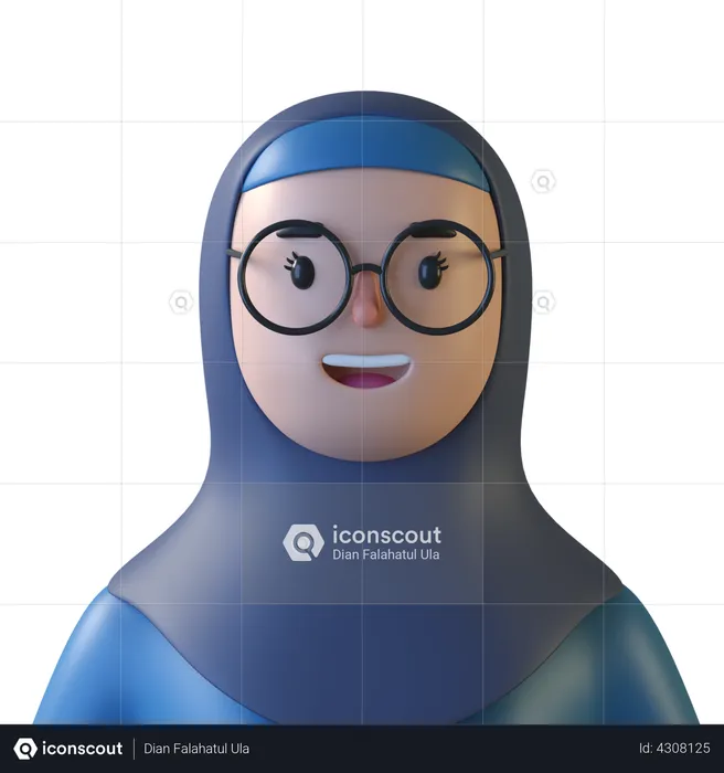 Moslem Woman  3D Icon