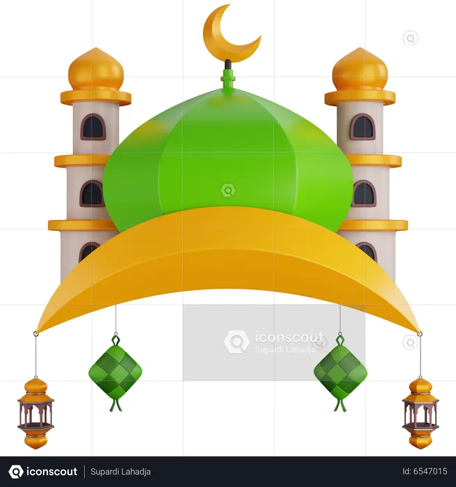 Mosque Building  3D Icon