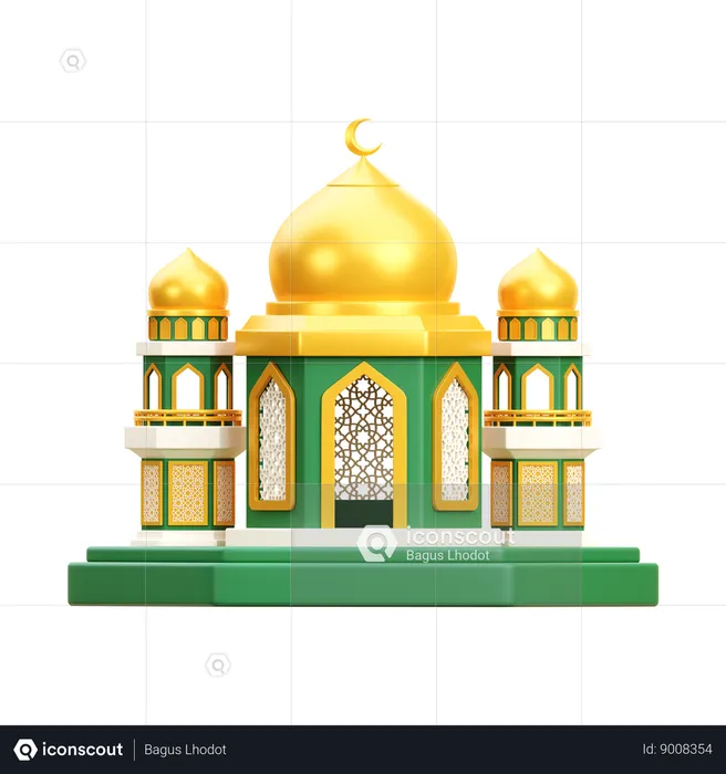 Mosque Building  3D Icon