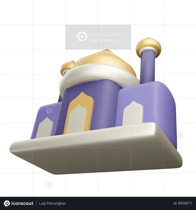 Mosque Building  3D Icon