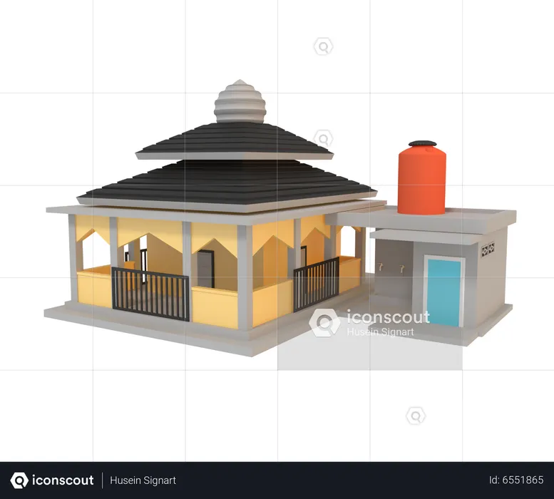 Mosque Building  3D Icon