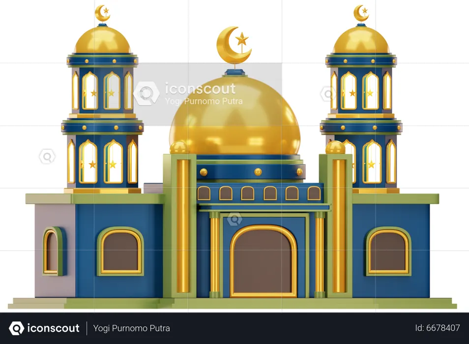 Mosque Building  3D Icon