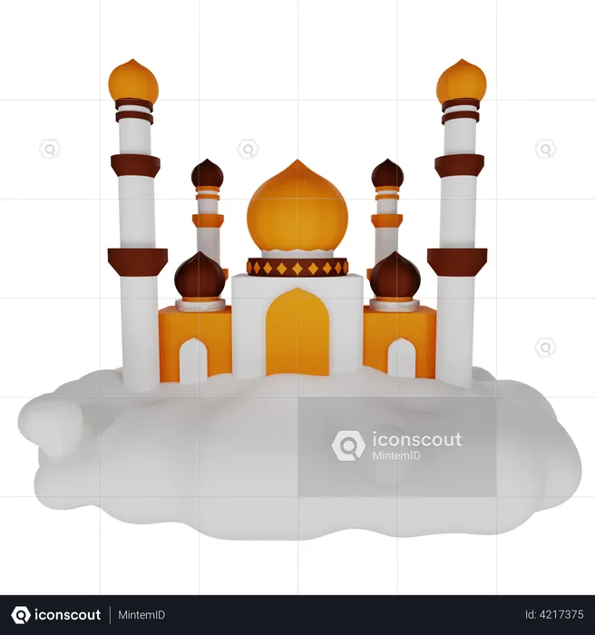 Mosque Building  3D Illustration