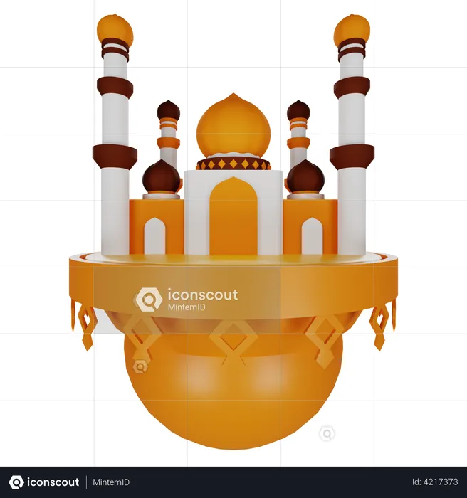 Mosque Building  3D Illustration