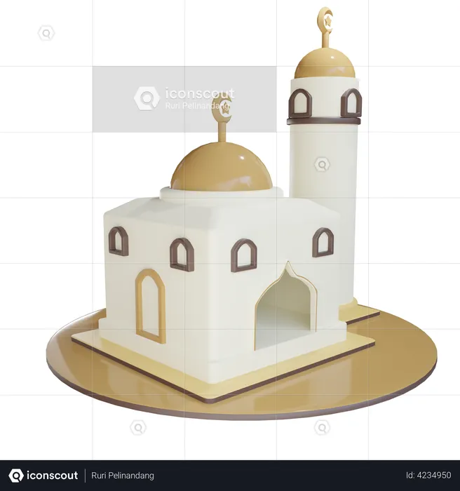 Mosque Building  3D Illustration