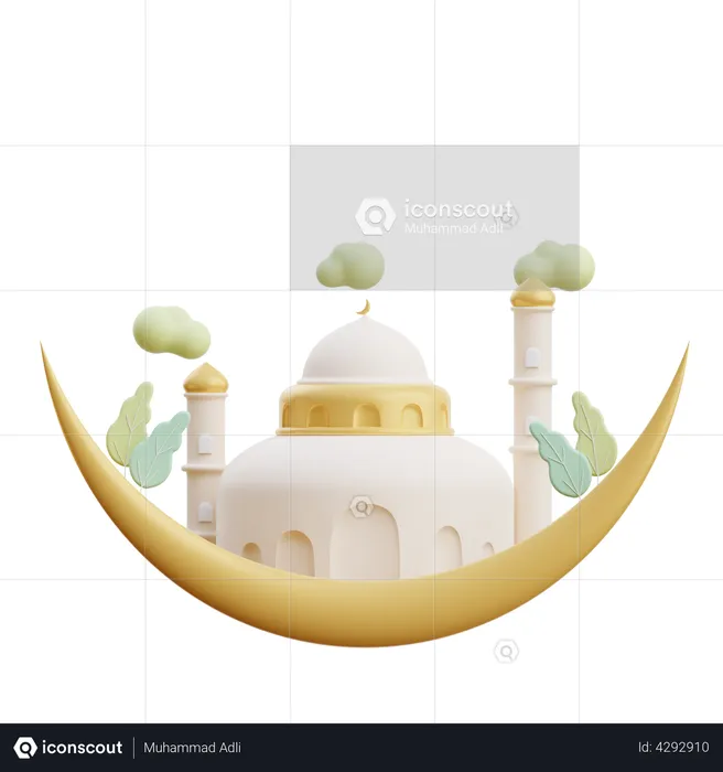 Mosque Building  3D Illustration