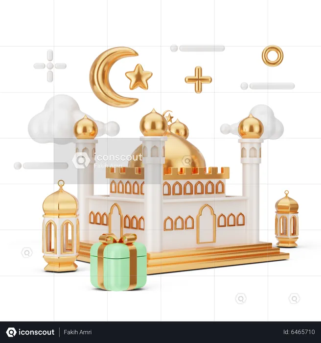 Mosque Building  3D Illustration