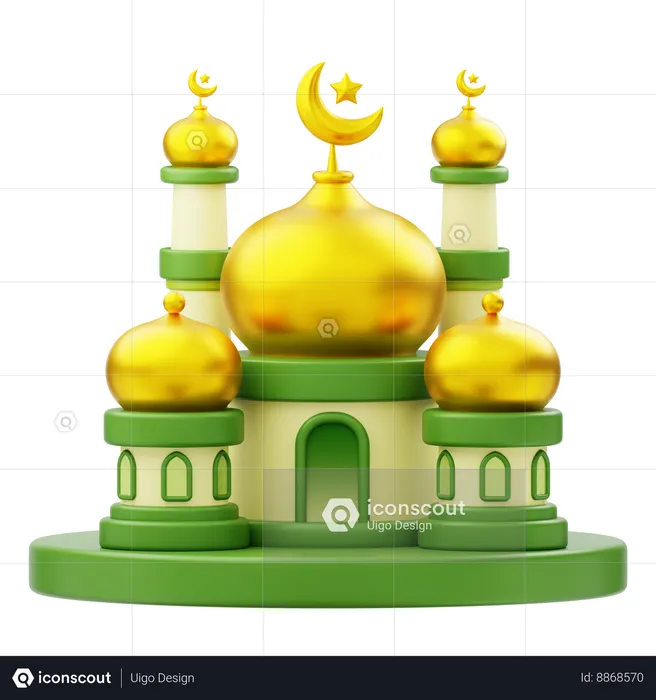 Mosque Building Ramadan  3D Icon