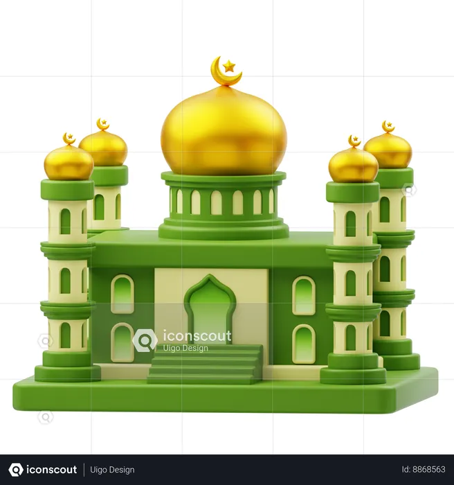 Mosque Building Ramadan  3D Icon