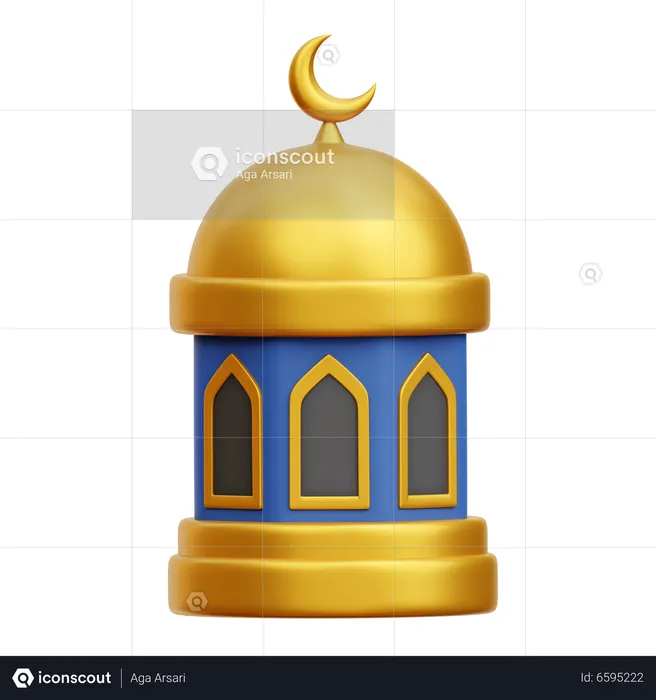 Mosque Dome  3D Icon