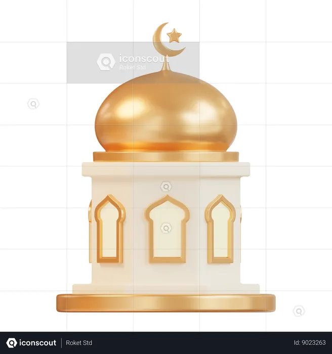 Mosque Dome  3D Icon