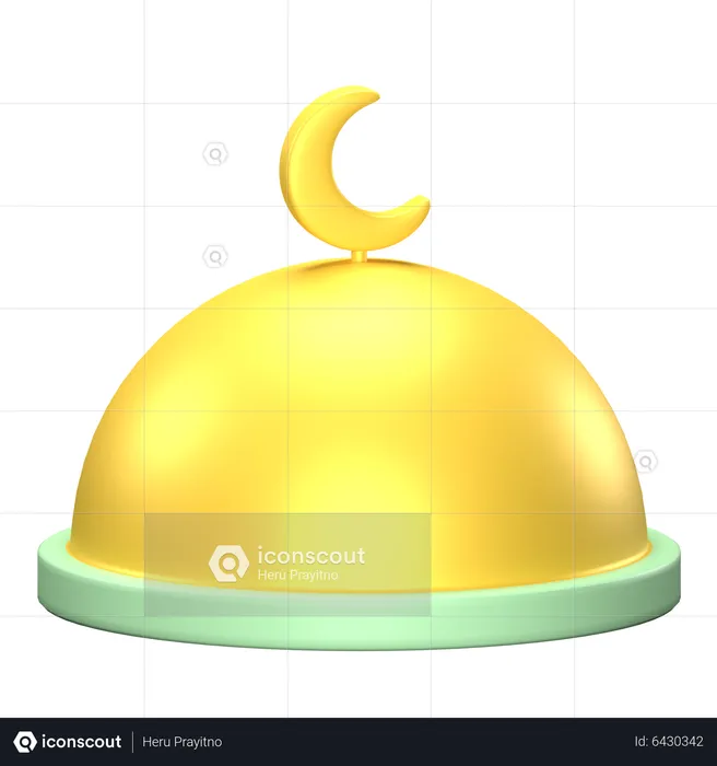 Mosque Dome  3D Icon