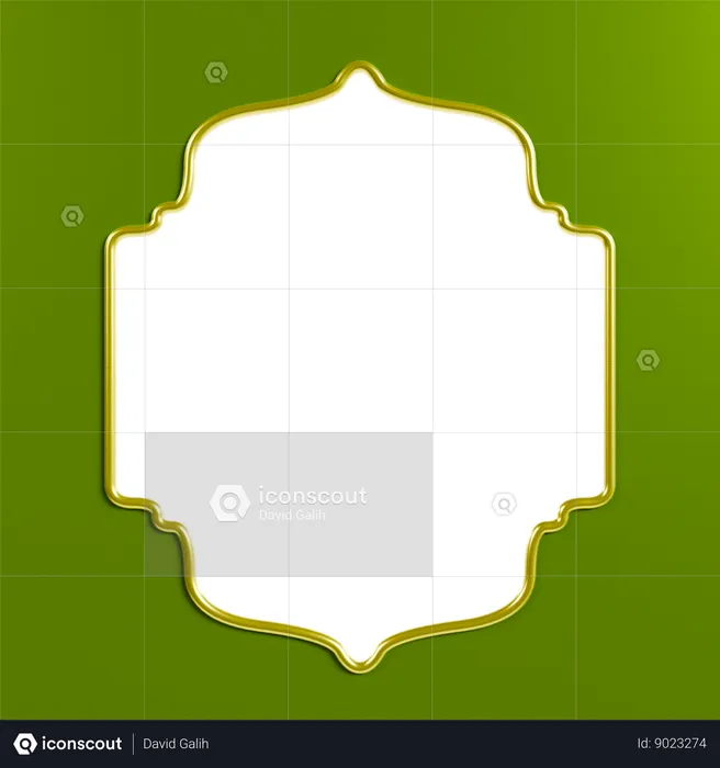 Mosque Frame  3D Icon