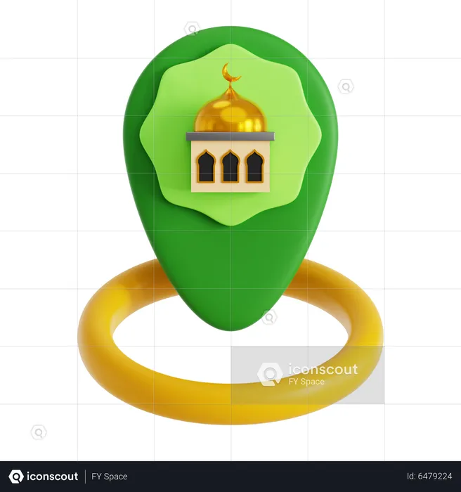 Mosque Location  3D Icon