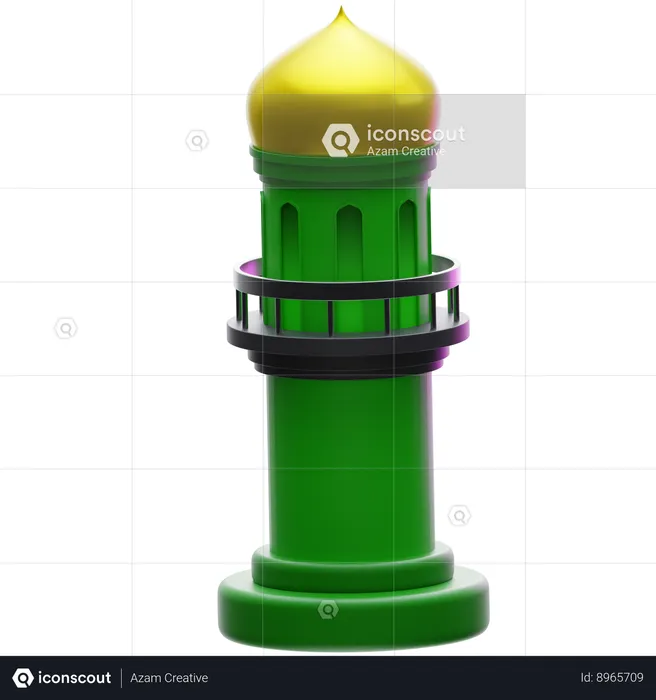 Mosque Minaret  3D Icon