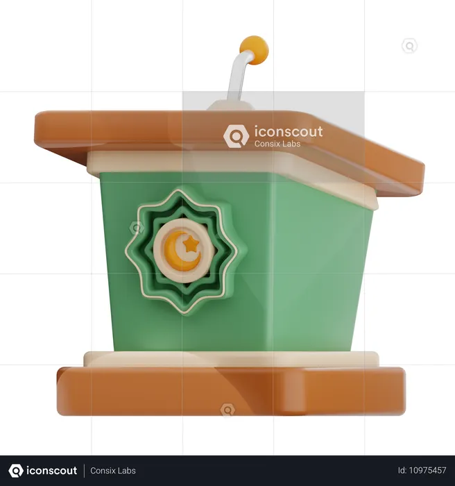 Mosque Podium  3D Icon