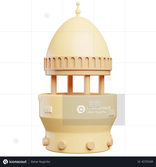 Mosque Tower  3D Illustration