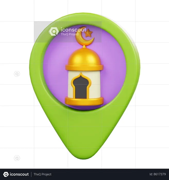 Emplacement de la mosquée  3D Icon