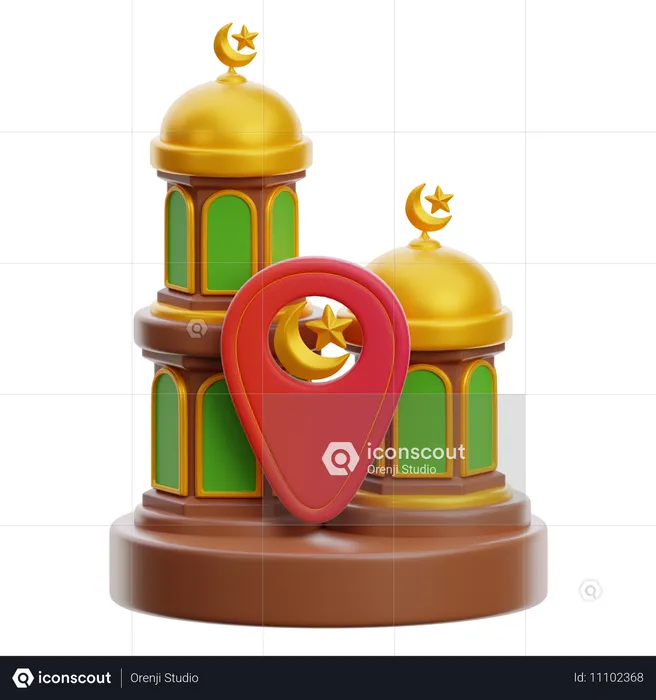 Emplacement de la mosquée  3D Icon