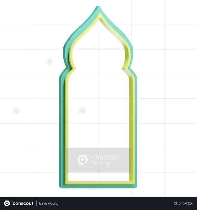 Fenêtre de la mosquée  3D Icon