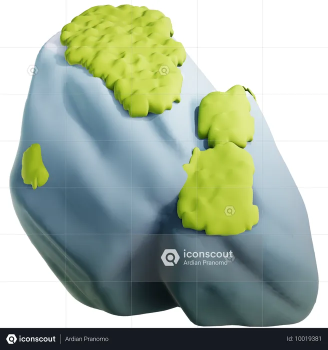 Mossy Rock  3D Icon