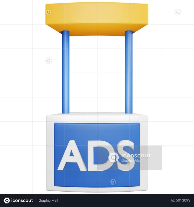 Mostrador de marketing  3D Icon