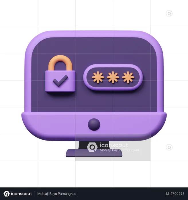 Mot de passe de l'ordinateur  3D Icon