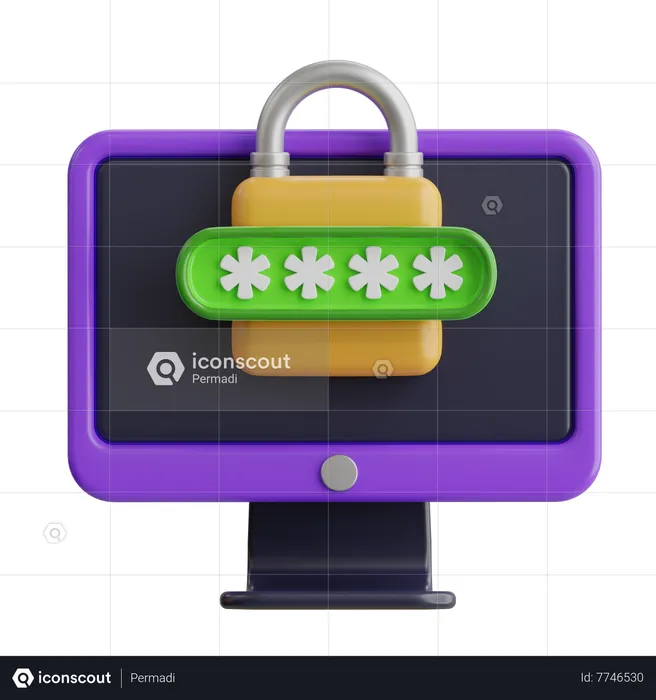 Mot de passe de l'ordinateur  3D Icon
