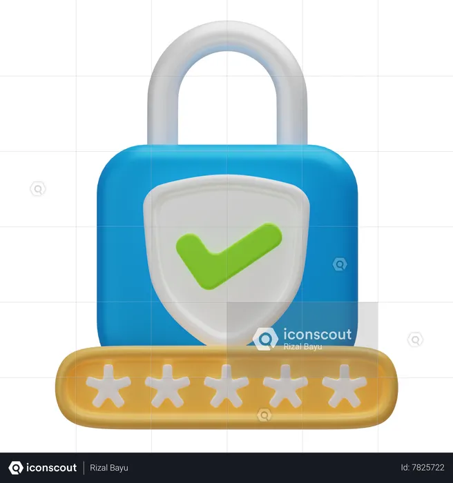 Mot de passe sécurisé  3D Icon