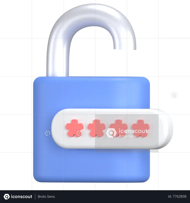 Verrouillage par mot de passe  3D Icon