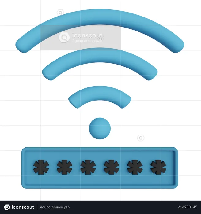 Mot de passe WiFi  3D Icon