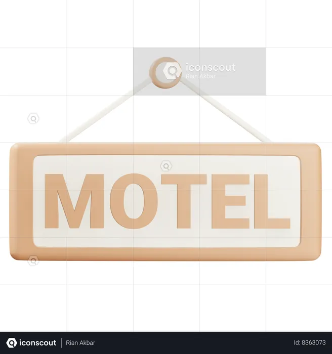Motel Sign  3D Icon