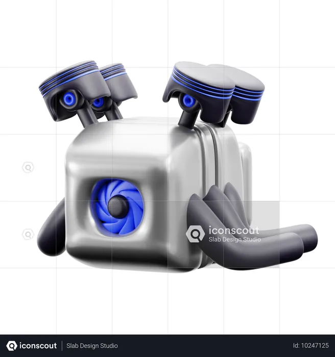 Moteur  3D Icon