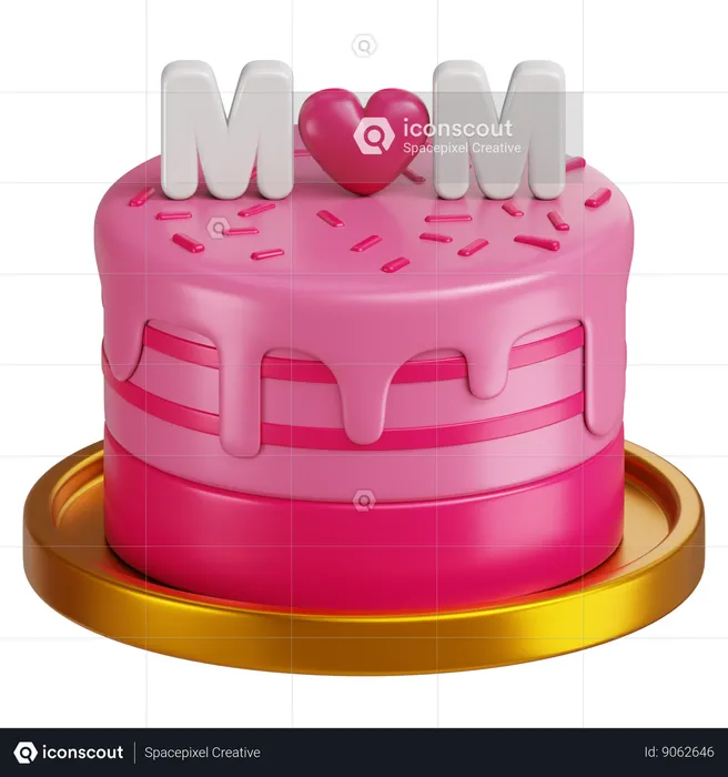 Mother Day Cake  3D Icon