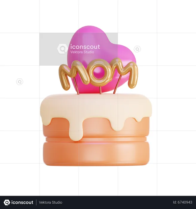 Mother Day Cake  3D Icon